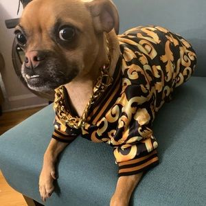 Dog fleece bomber